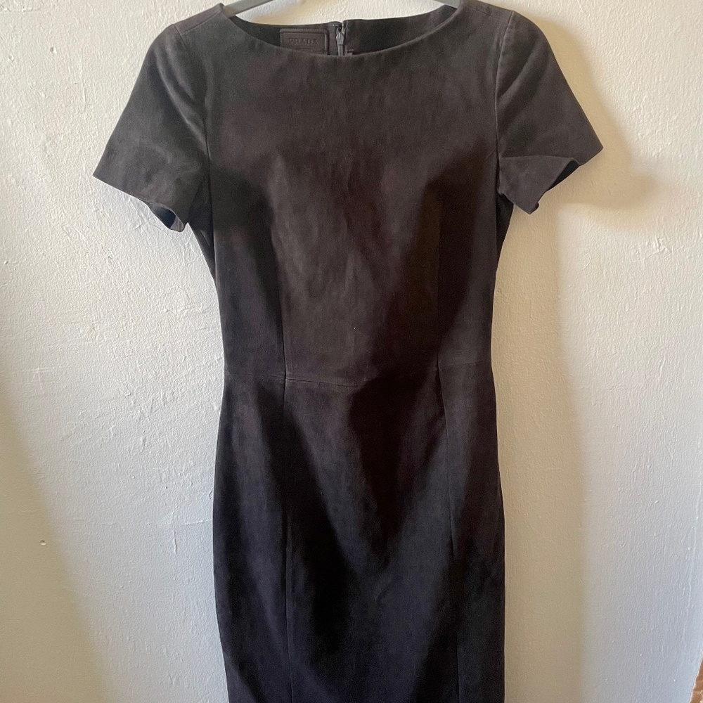 Chic suede Prada dress
